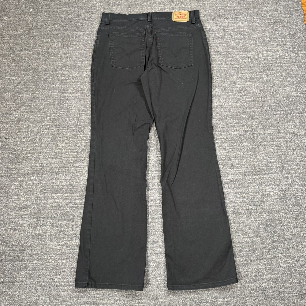 Vintage Levis 550 Relaxed Bootcut Jeans Women 14 Long Black Western Cowboy Y2K - Picture 2 of 9